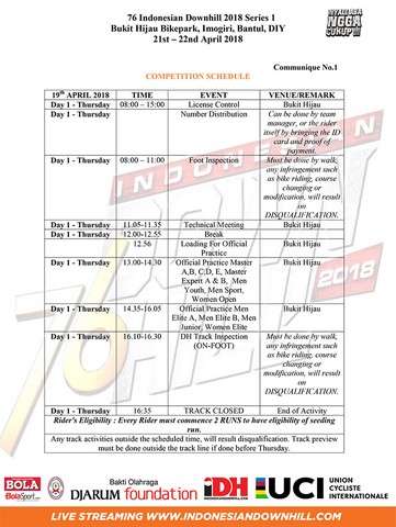 RUNDOWN 76 Indonesian Downhill 2018 Series 1 - Bukit Hijau Bikepark, Imogiri